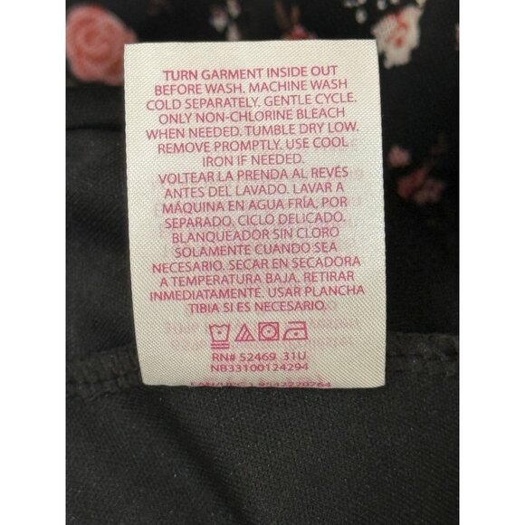 No Boundaries Y2K Babydoll Dark Floral Sheer Overlay Dress Built in Bra Size L - Picture 9 of 11